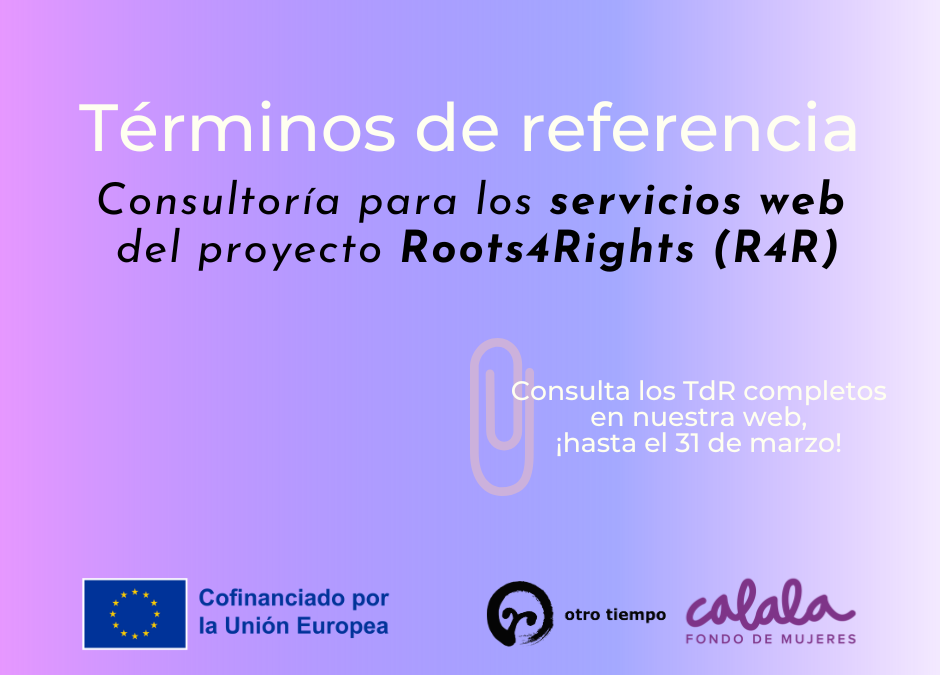 Abierta la convocatoria para consultoría web del proyecto Roots4Rights (R4R)